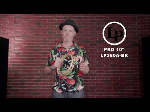 Latin Percussion Tamburello Pro 10 in a fila singola - Ottone (LP380A-BR)