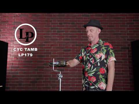 Latin Percussion Tambourine Cyclops montabile - Dimpled Brass, black (LP179)
