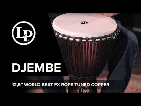 Latin Percussion Djembe World Beat FX accordato a corda - Blu (LP725B)