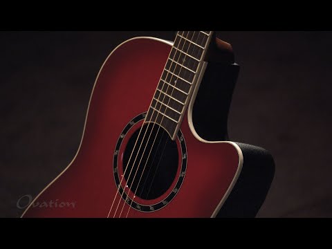 Ovation E-Acoustic chitarre Standard Balladeer Deep Contour Cutaway - Cherry Cherry Burst (2771AX-CCB-G)