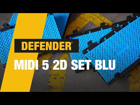 Defender MIDI 5 2D SET BLU - Modulært system, 5 kanaler | SÆT blå | kørestolsvenlig overgang | højde 5,4 cm
