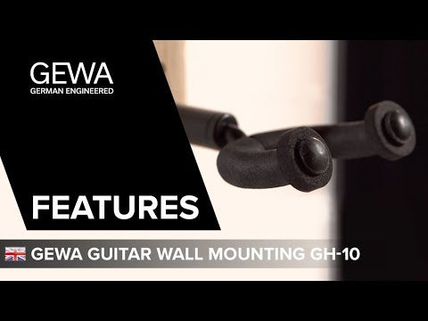 Supporto da parete GEWA per chitarra GH-10N, ontano, naturale