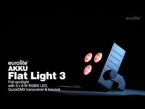 EUROLITE AKKU Faretto piatto 3 bk