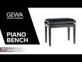GEWA Panca per pianoforte Deluxe - Avorio lucido (Seduta beige)