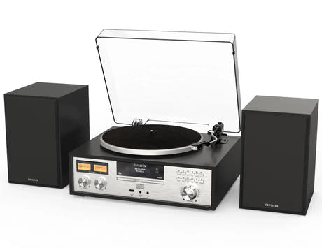 Giradischi HiFi AIWA LPS-1 con DAB+, CD, Bluetooth e altoparlanti, nero