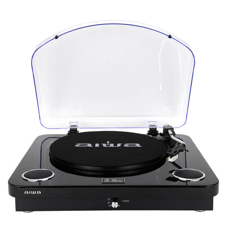 AIWA LPS-25 Giradischi – Bluetooth, USB e FM, nero