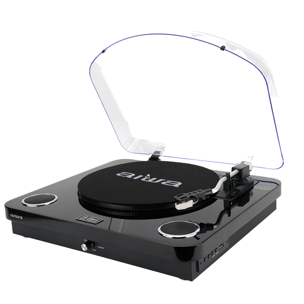AIWA LPS-25 Giradischi – Bluetooth, USB e FM, nero