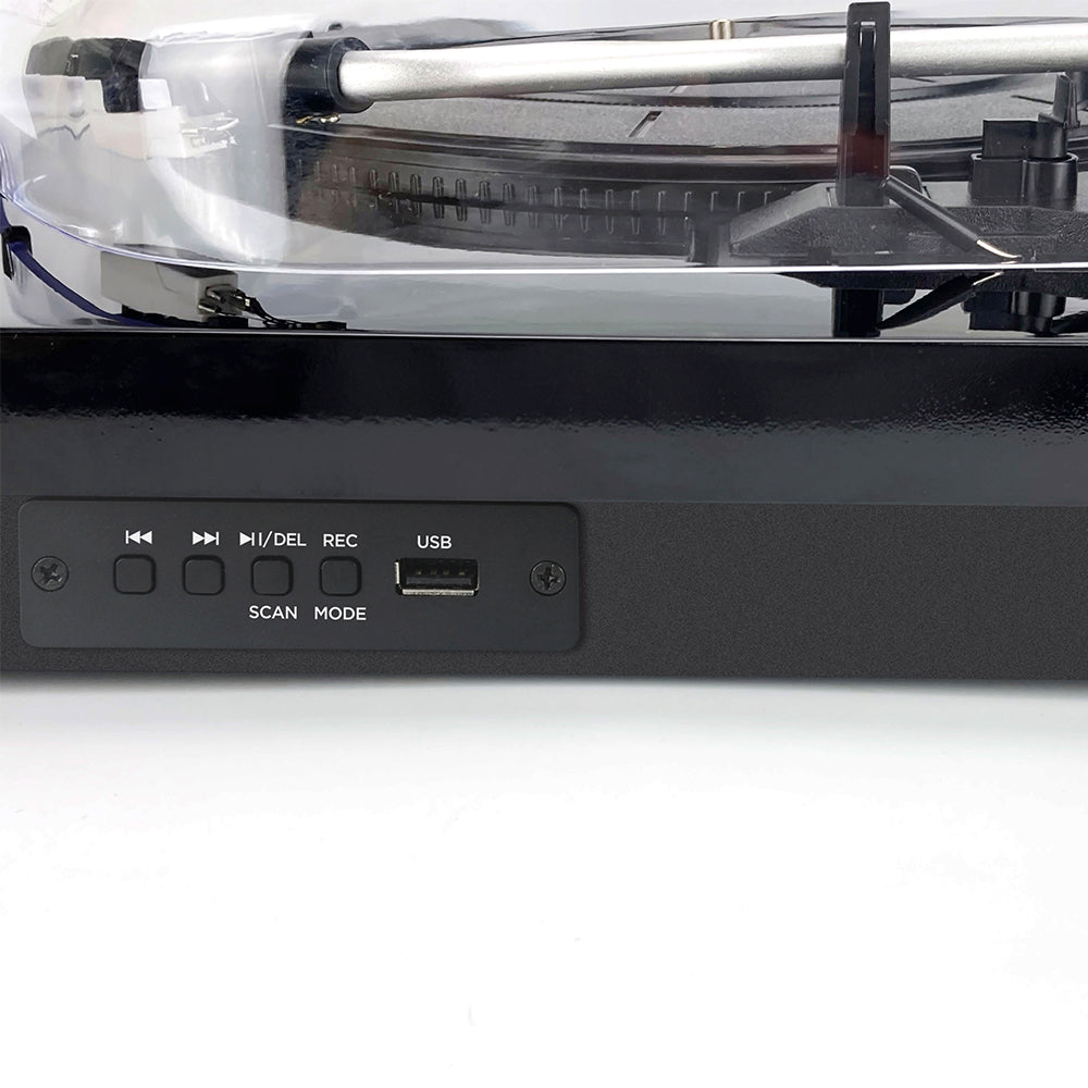 AIWA LPS-25 Giradischi – Bluetooth, USB e FM, nero