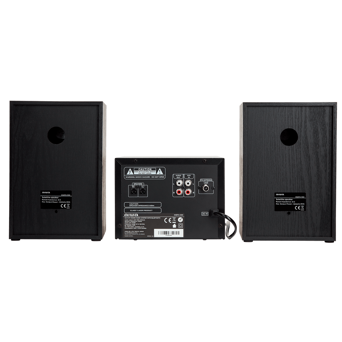 AIWA MCBT-350 Impianto Micro Hi-Fi 20W con Bluetooth, CD, FM e USB