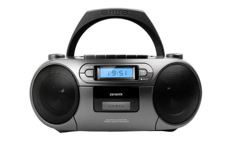 AIWA RC-250 Boombox – CD, Kassette, Bluetooth & FM, grå