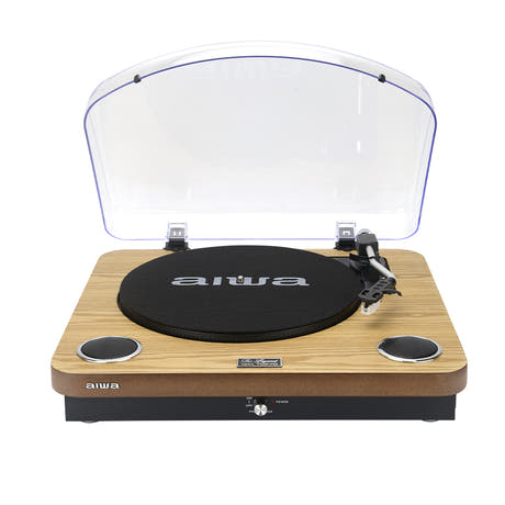 AIWA LPS-25 Giradischi – Bluetooth, USB e FM, legno