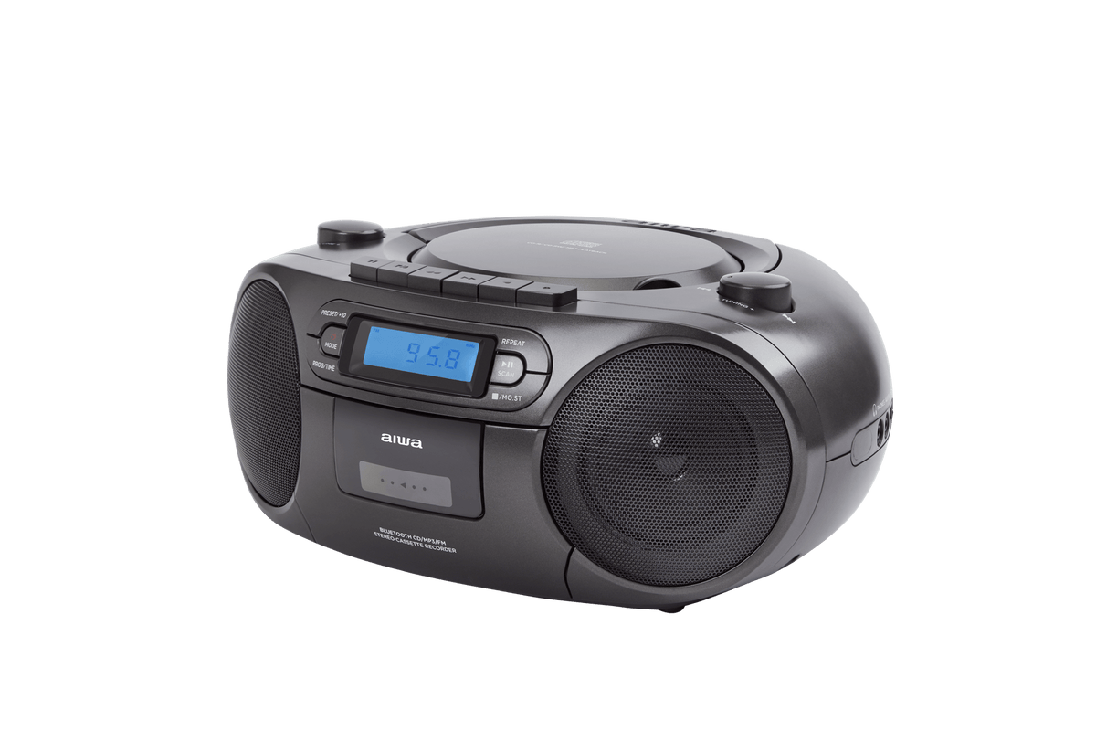 AIWA RC-250 Boombox – CD, cassetta, Bluetooth e FM, Black