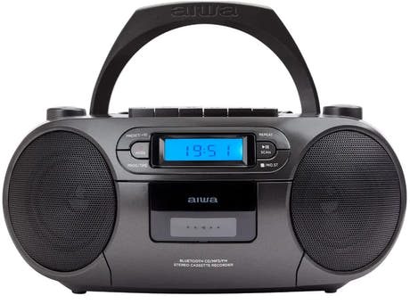 AIWA RC-250 Boombox – CD, cassetta, Bluetooth e FM, Black