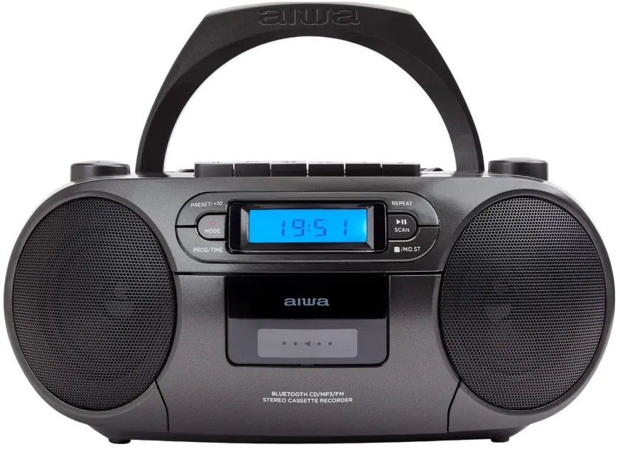 AIWA RC-250 Boombox – CD, cassetta, Bluetooth e FM, Black