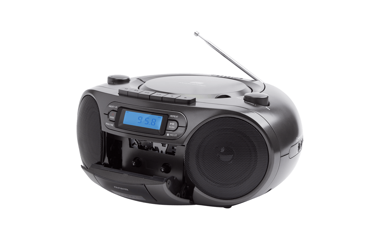 AIWA RC-250 Boombox – CD, cassetta, Bluetooth e FM, Black