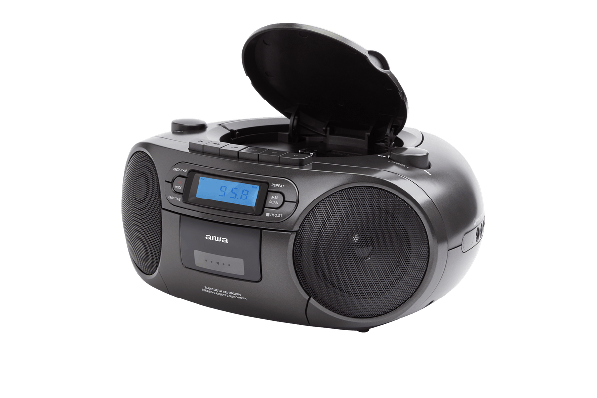 AIWA RC-250 Boombox – CD, cassetta, Bluetooth e FM, Black