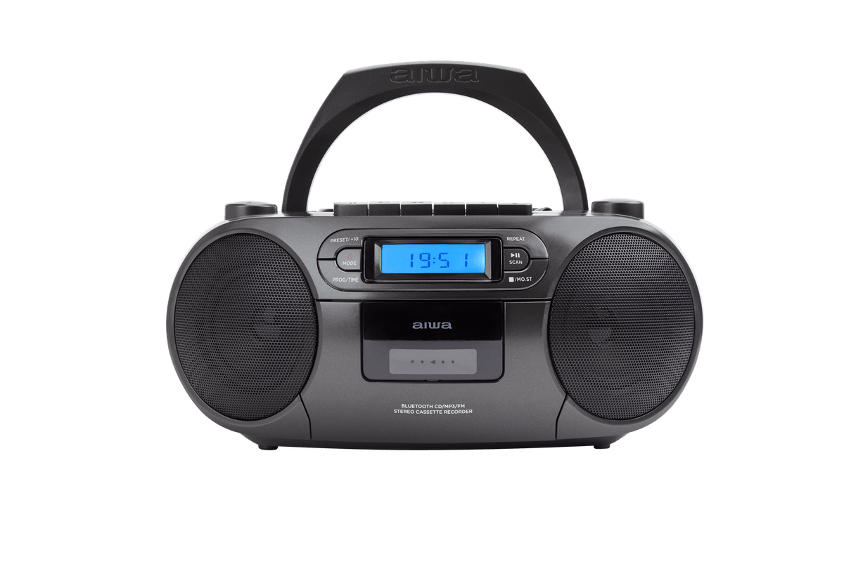 AIWA RC-250 Boombox – CD, cassetta, Bluetooth e FM, Black