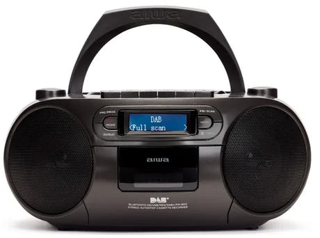 AIWA RC-300 Boombox con CD, cassetta, DAB+, Bluetooth e USB, nero