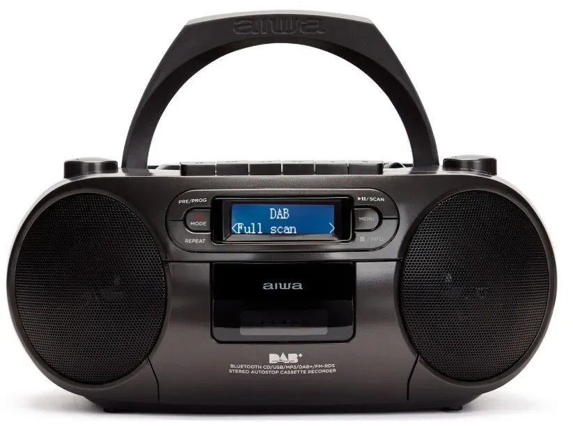 AIWA RC-300 Boombox con CD, cassetta, DAB+, Bluetooth e USB, nero