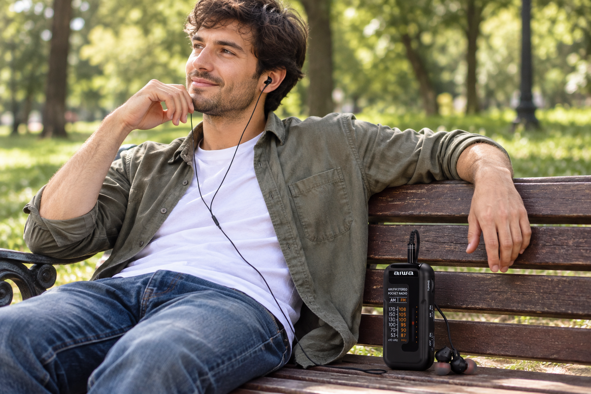 Aiwa RM-10BK radio portatile, Nero