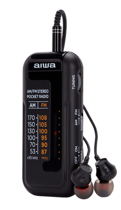 Aiwa RM-10BK radio portatile, Nero