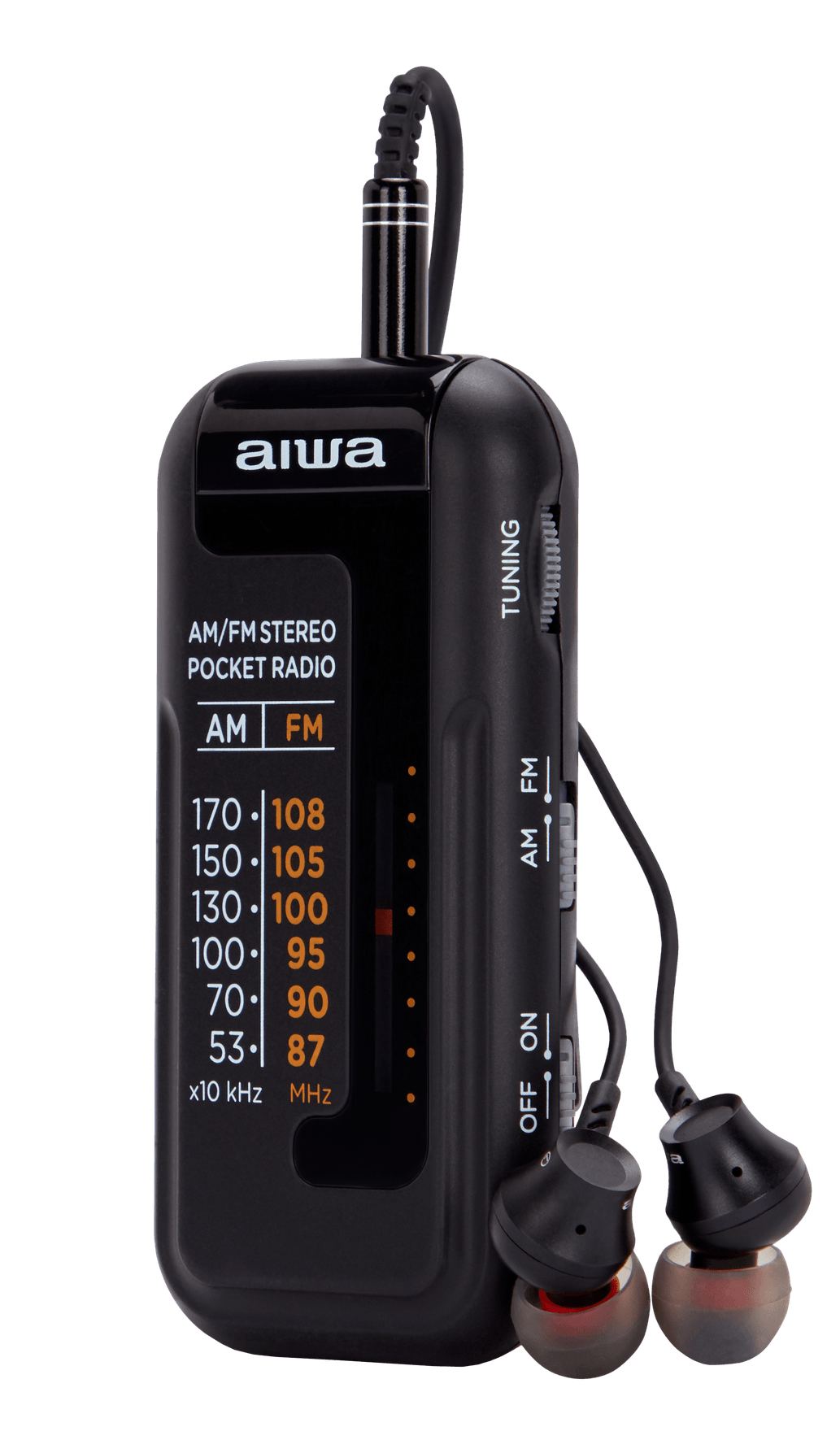 Aiwa RM-10BK radio portatile, Nero