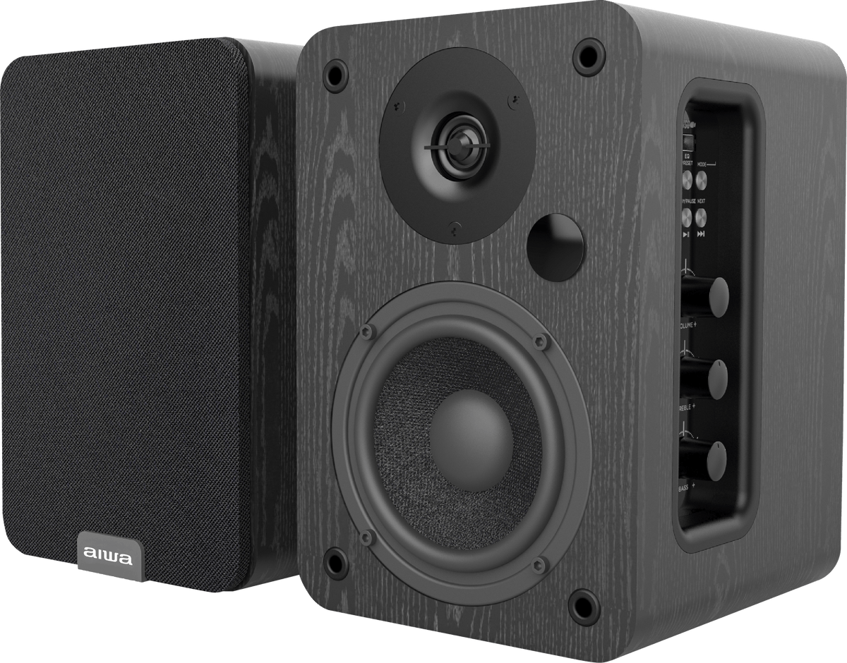 AIWA SPA-200 Aktive Højttalere – Bluetooth & HDMI ARC,sort
