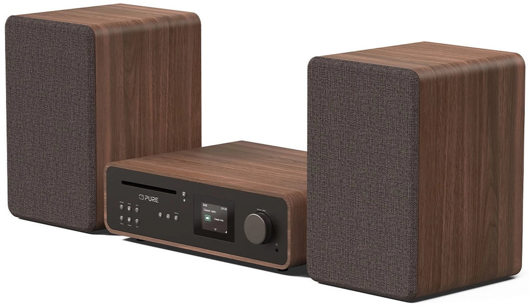 Pure Classic Stereo Hi-Fi System – DAB+, CD, Bluetooth, 100W, Noce
