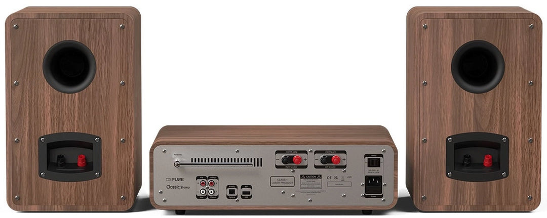 Pure Classic Stereo Hi-Fi System – DAB+, CD, Bluetooth, 100W, Noce
