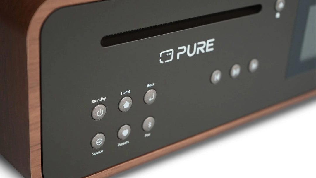 Pure Classic Stereo Hi-Fi System – DAB+, CD, Bluetooth, 100W, Noce