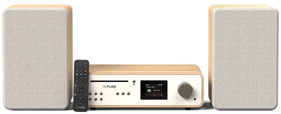 Pure Classic Stereo Hi-Fi System – DAB+, CD, Bluetooth, 100W, legno di quercia
