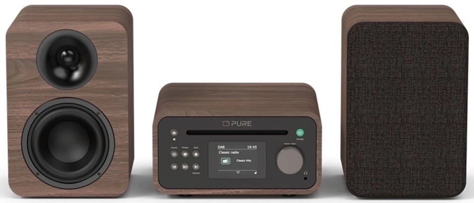 Sistema Mini Hi-Fi Stereo Pure Classic – DAB+, CD, Bluetooth, 40W, noce