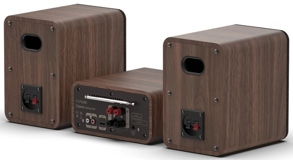 Sistema Mini Hi-Fi Stereo Pure Classic – DAB+, CD, Bluetooth, 40W, noce