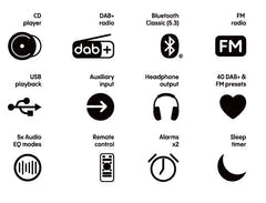 Sistema Mini Hi-Fi Stereo Pure Classic – DAB+, CD, Bluetooth, 40W, noce