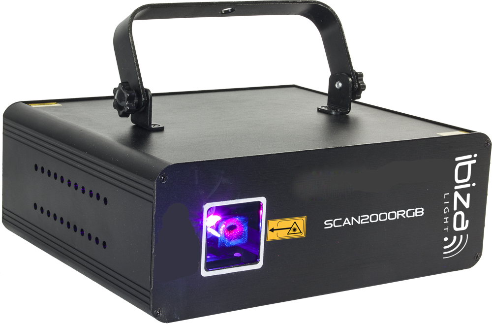 Ibiza Laser light with DMX and ILDA (RGB, 2000MW)