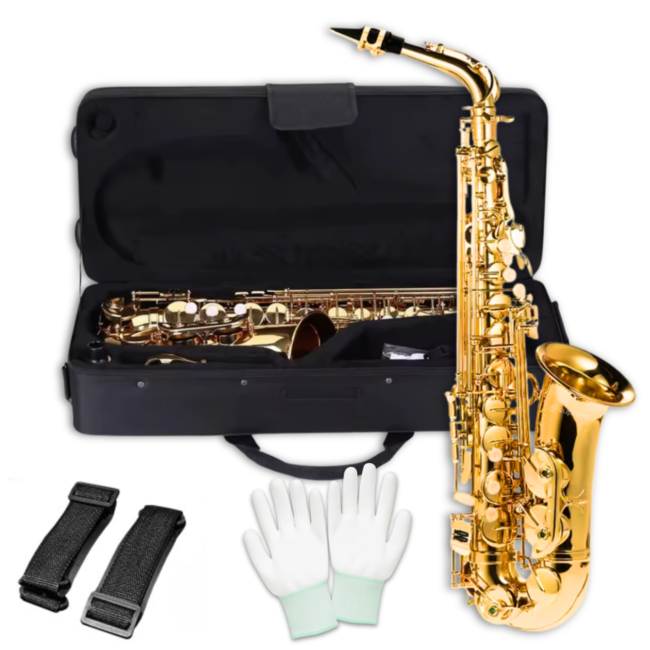 Suprimo Saxo Alto sassofono contralto in E♭ – Set con custodia e accessori