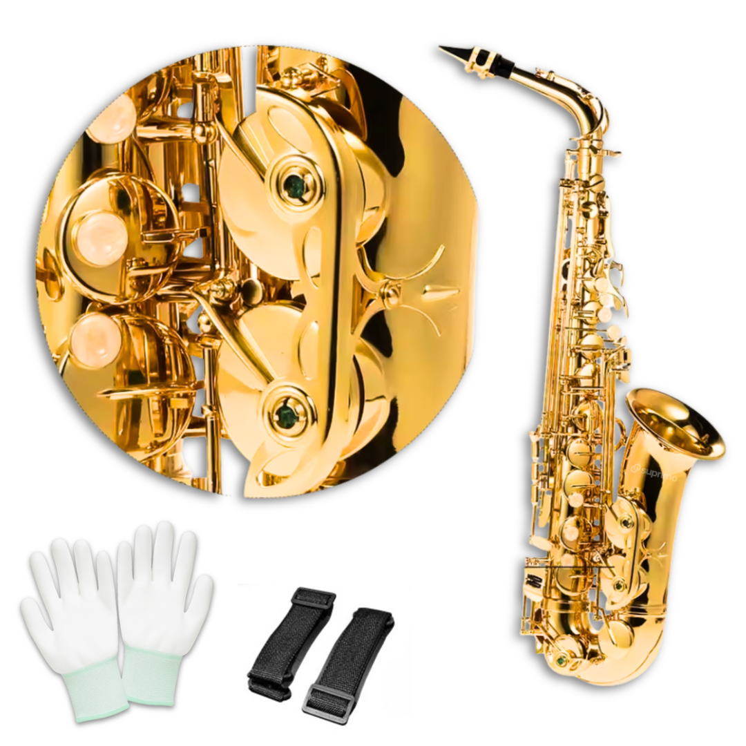 Suprimo Saxo Alto sassofono contralto in E♭ – Set con custodia e accessori