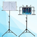 Supporto per leggio con borsa – pieghevole e regolabile in altezza 65–130 cm