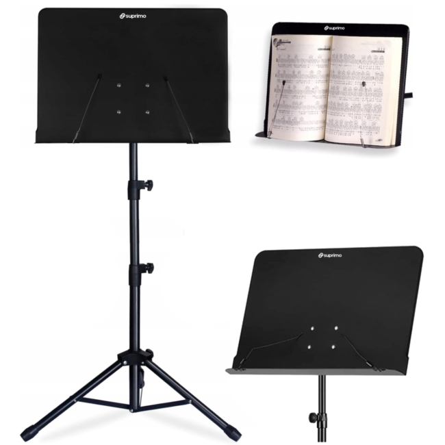 Leggio regolabile 82-146 cm, nero