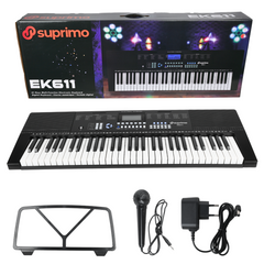 Suprimo EK611 Tastiere 61 Tasti, Nero