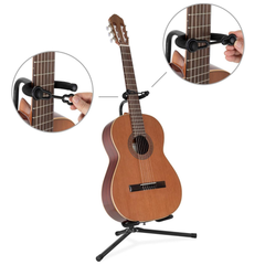 Supporto pieghevole per Chitarre 62-74 cm con cinghia di sicurezza