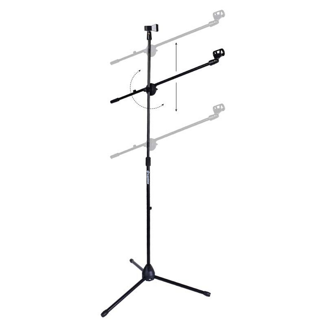 Supporto per microfono M1 con braccio Boom per 2 microfoni – Nero