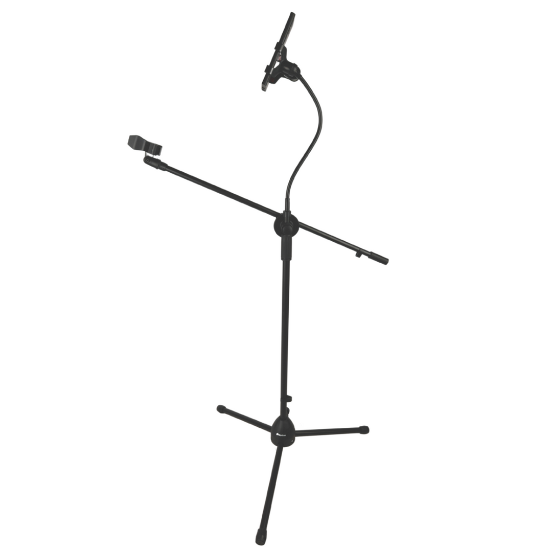 Supporto per microfono con braccio Boom, supporto per smartphone e Gooseneck
