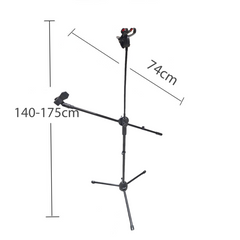 Supporto per microfono con braccio Boom, supporto per smartphone e Gooseneck