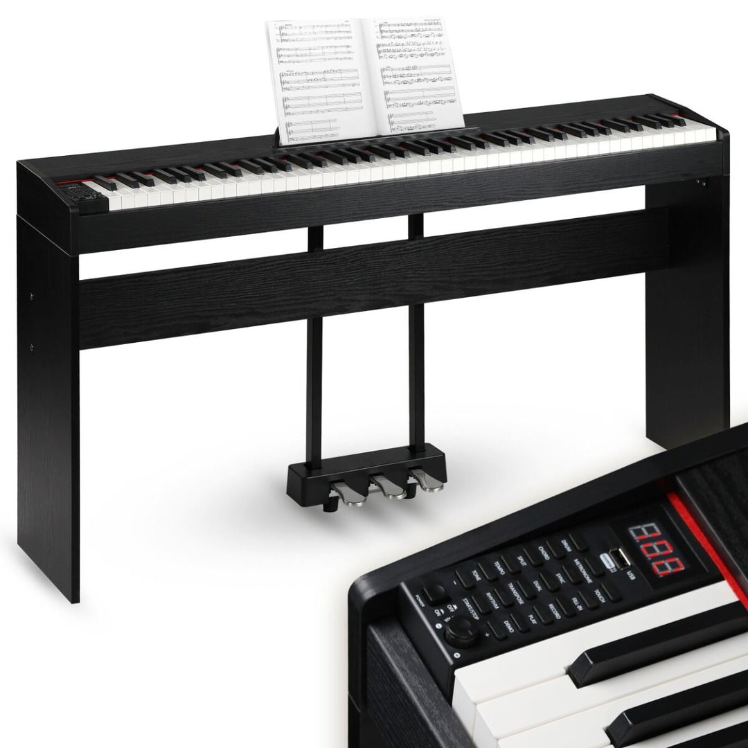 Suprimo SDP88 BK Pianoforte digitale 88 con tasti pesati, Nero