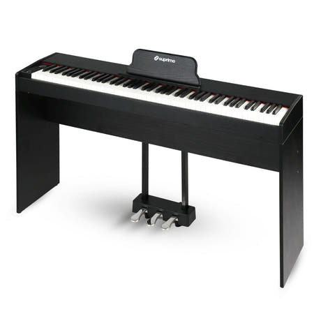 Suprimo SDP88 BK Pianoforte digitale 88 con tasti pesati, Nero