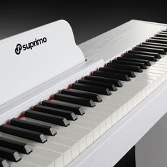 Suprimo SDP88 WH Piano Digitale 88 con Tastiere pesate, Bianco
