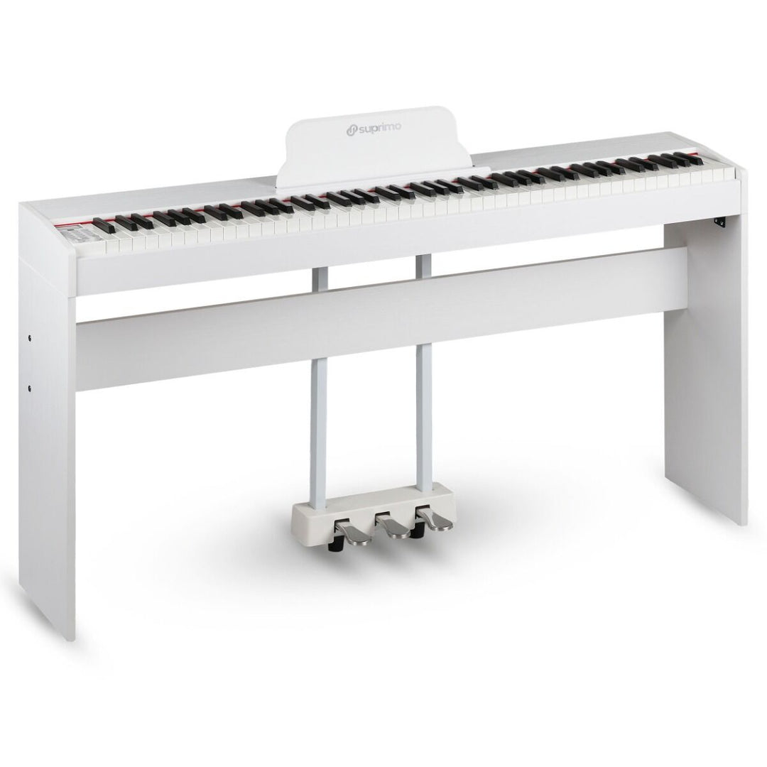 Suprimo SDP88 WH Piano Digitale 88 con Tastiere pesate, Bianco