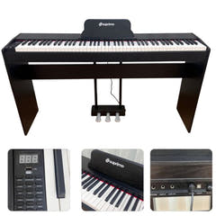 Suprimo SDP88 BK Pianoforte digitale 88 con tasti pesati, Nero