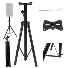 Supporto per altoparlante Tripod Nero con perno di sicurezza